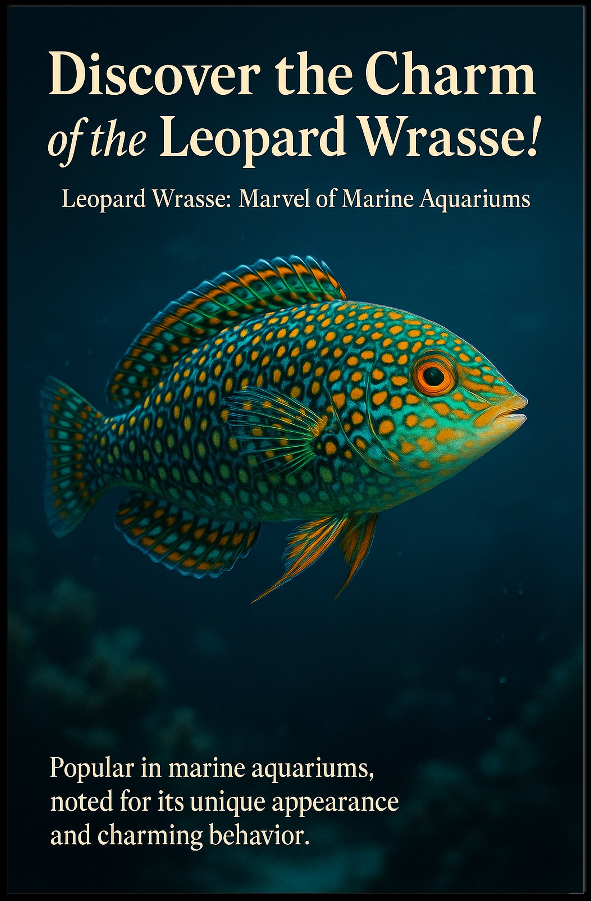 Discover the Charm of the Leopard Wrasse Poster PosterGoat