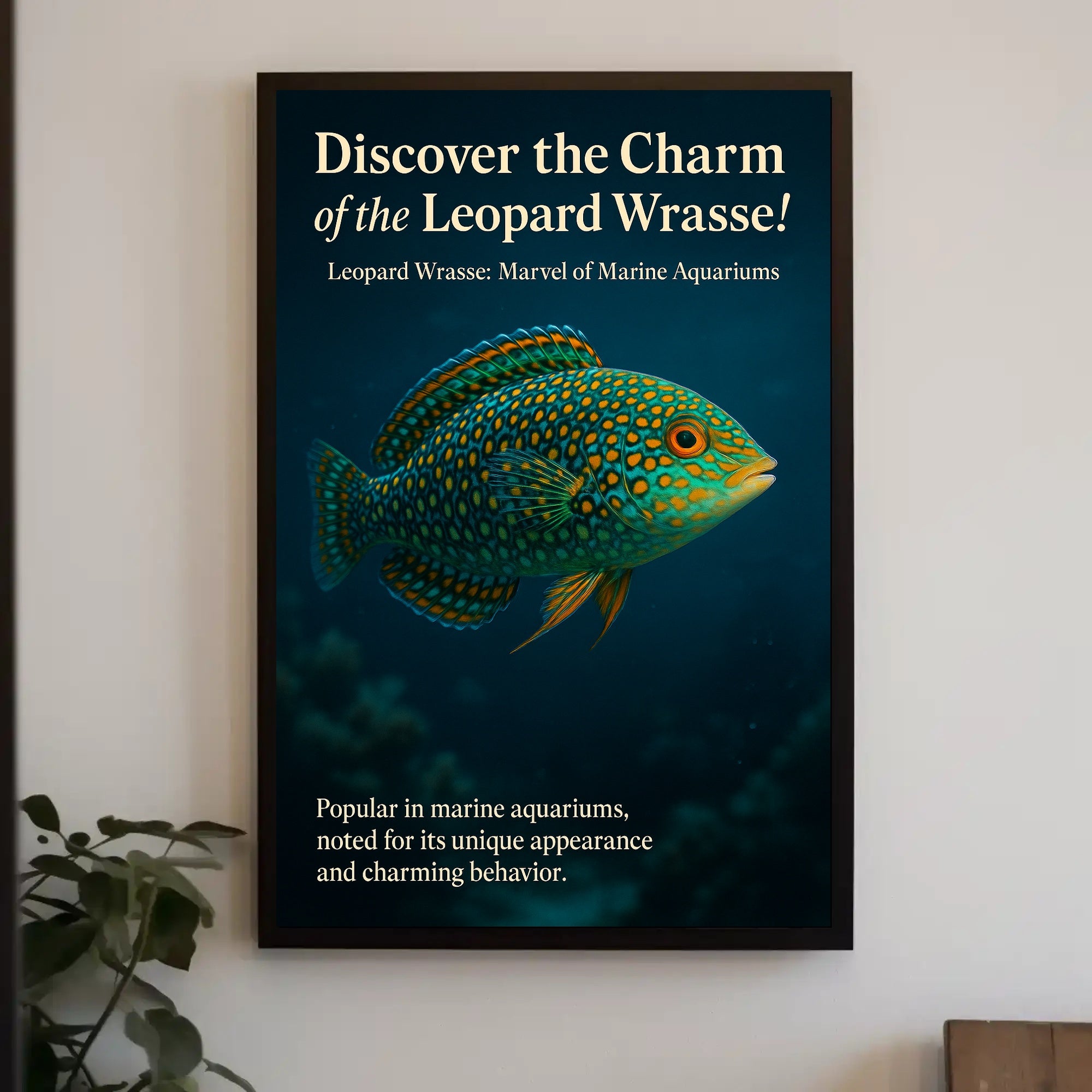 Discover the Charm of the Leopard Wrasse Poster PosterGoat
