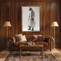 Doberman Fashion Fusion in Avant-Garde Artistic Poster PosterGoat