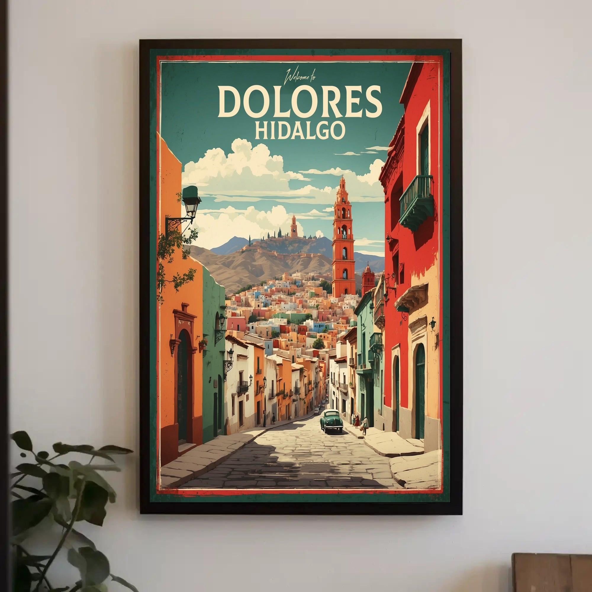 Dolores Hidalgo Vintage Street Scene Travel Poster PosterGoat