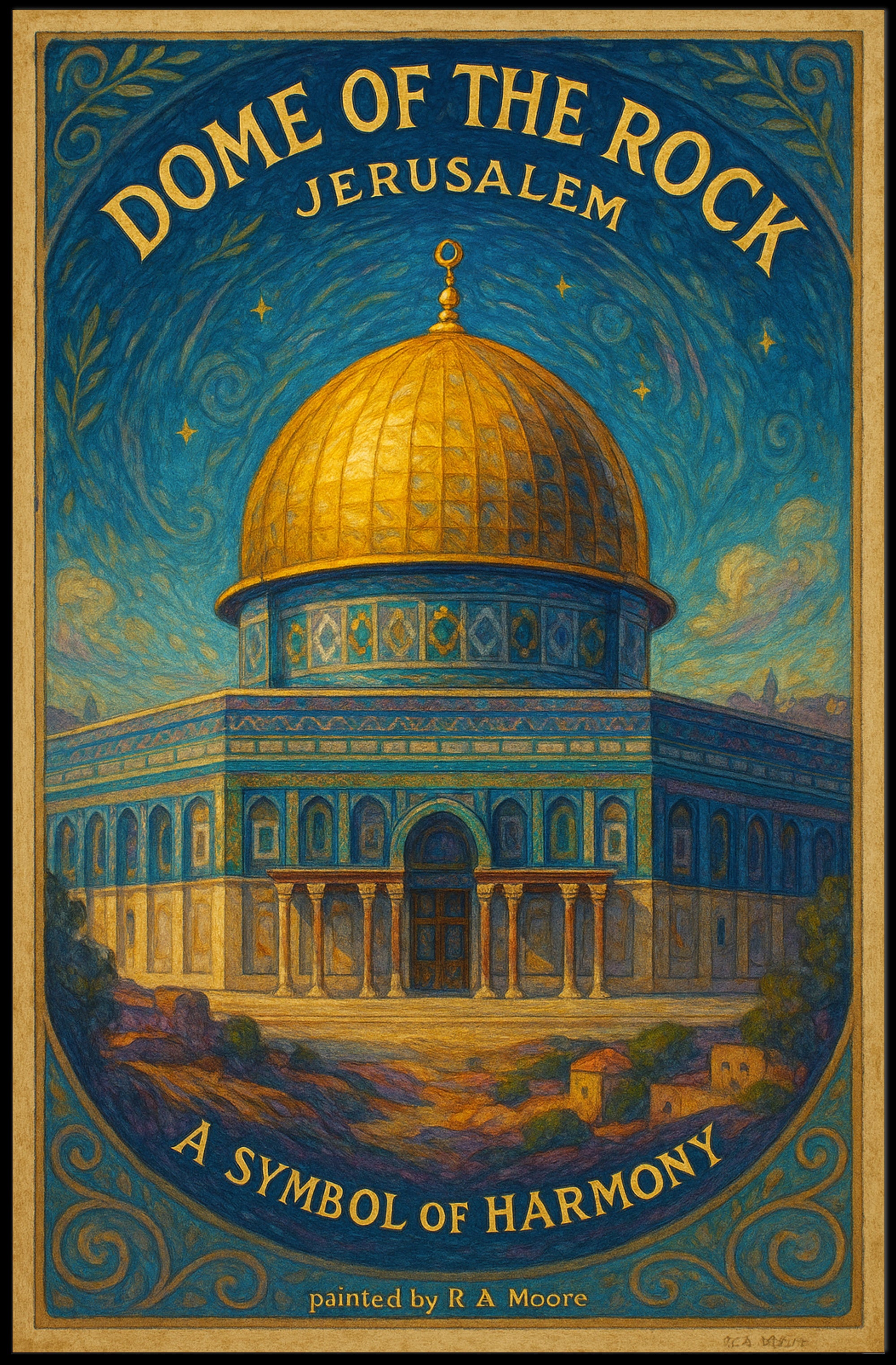 Dome of the Rock Art Print A Symbol of Harmony PosterGoat