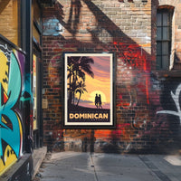 Dominican Republic Tropical Sunset Romance Travel Poster PosterGoat