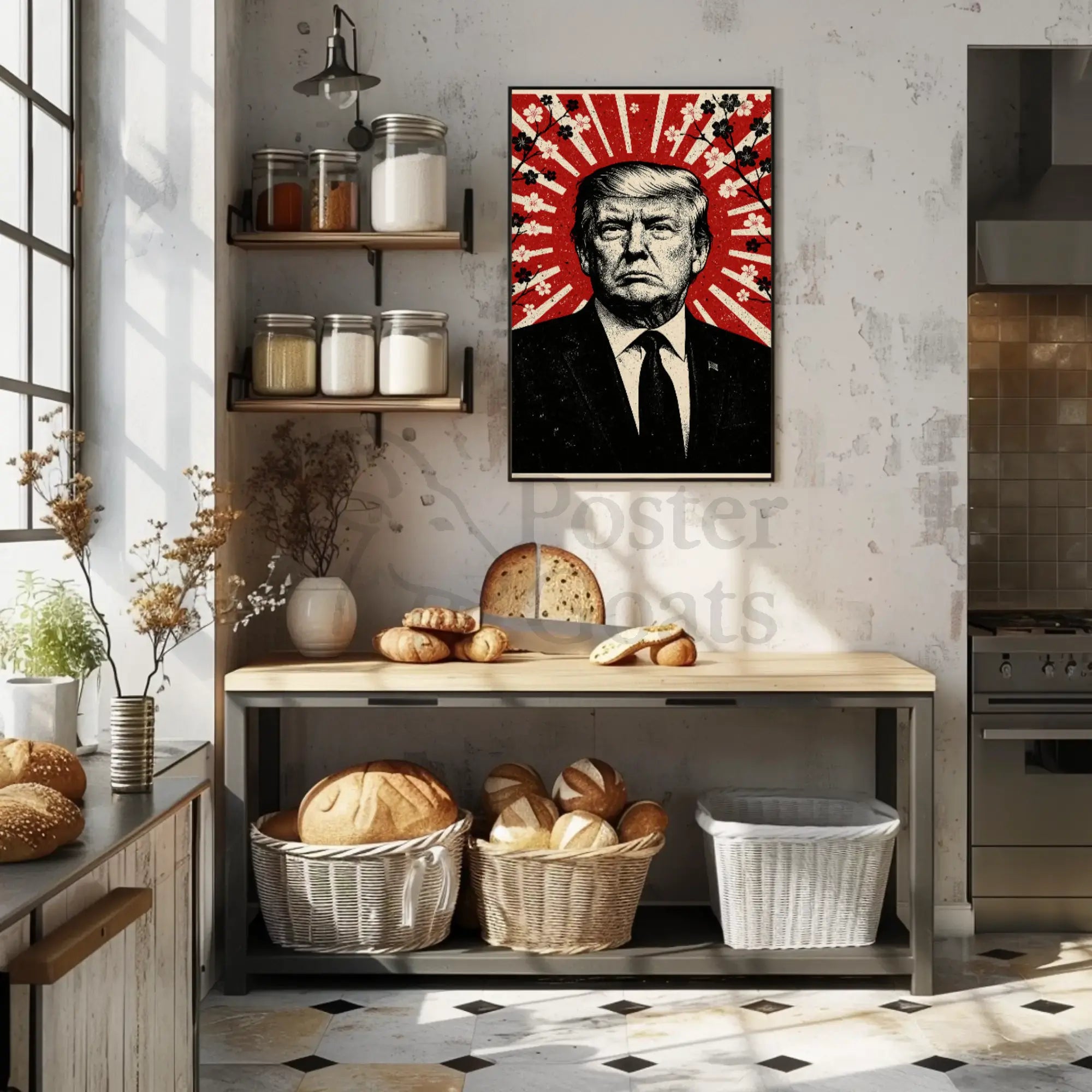 Donald Trump Stylized Propaganda Portrait Art Print Political Poster PosterGoat