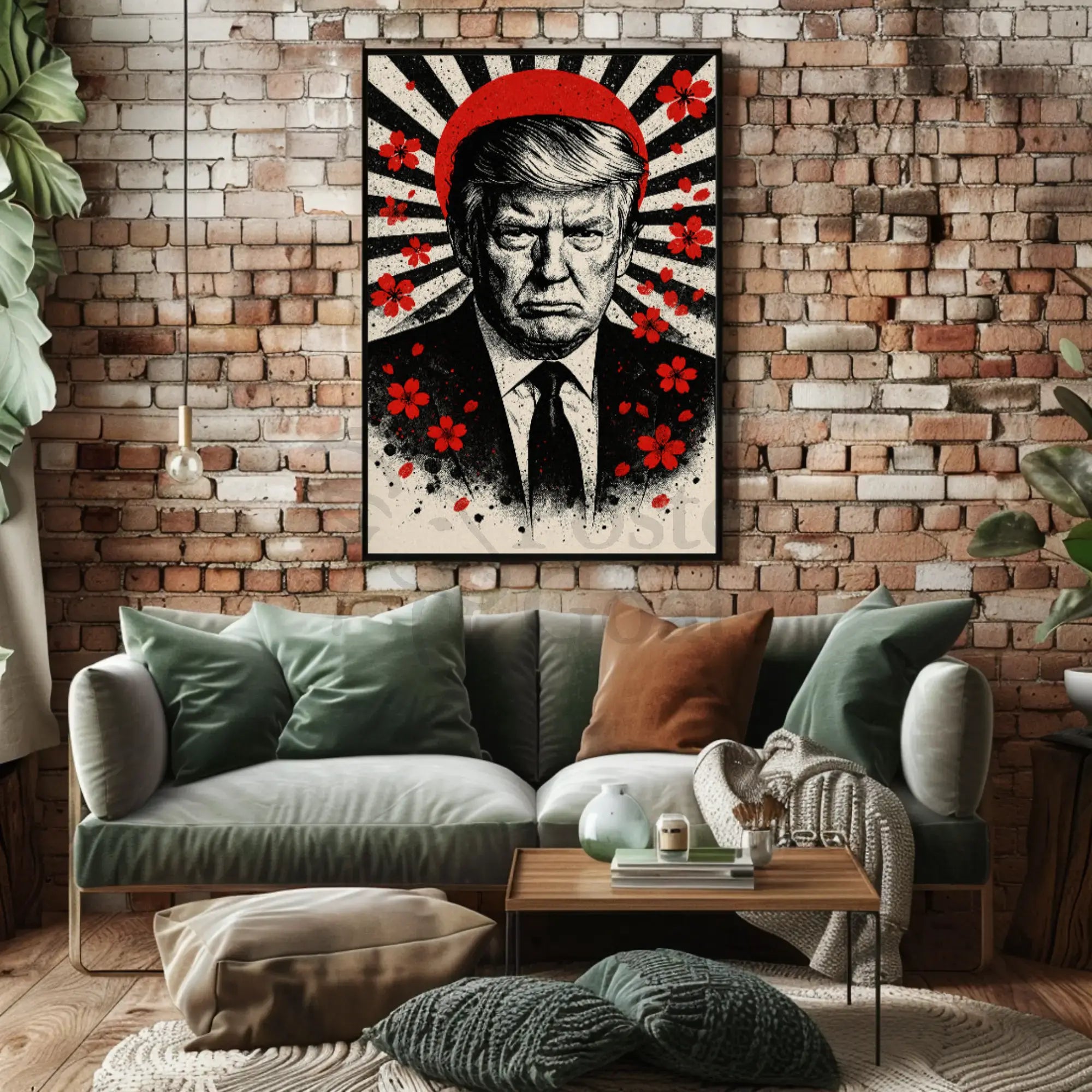 Donald Trump Timeless Heroic Vision Japanese Cultural Propaganda Poster PosterGoat