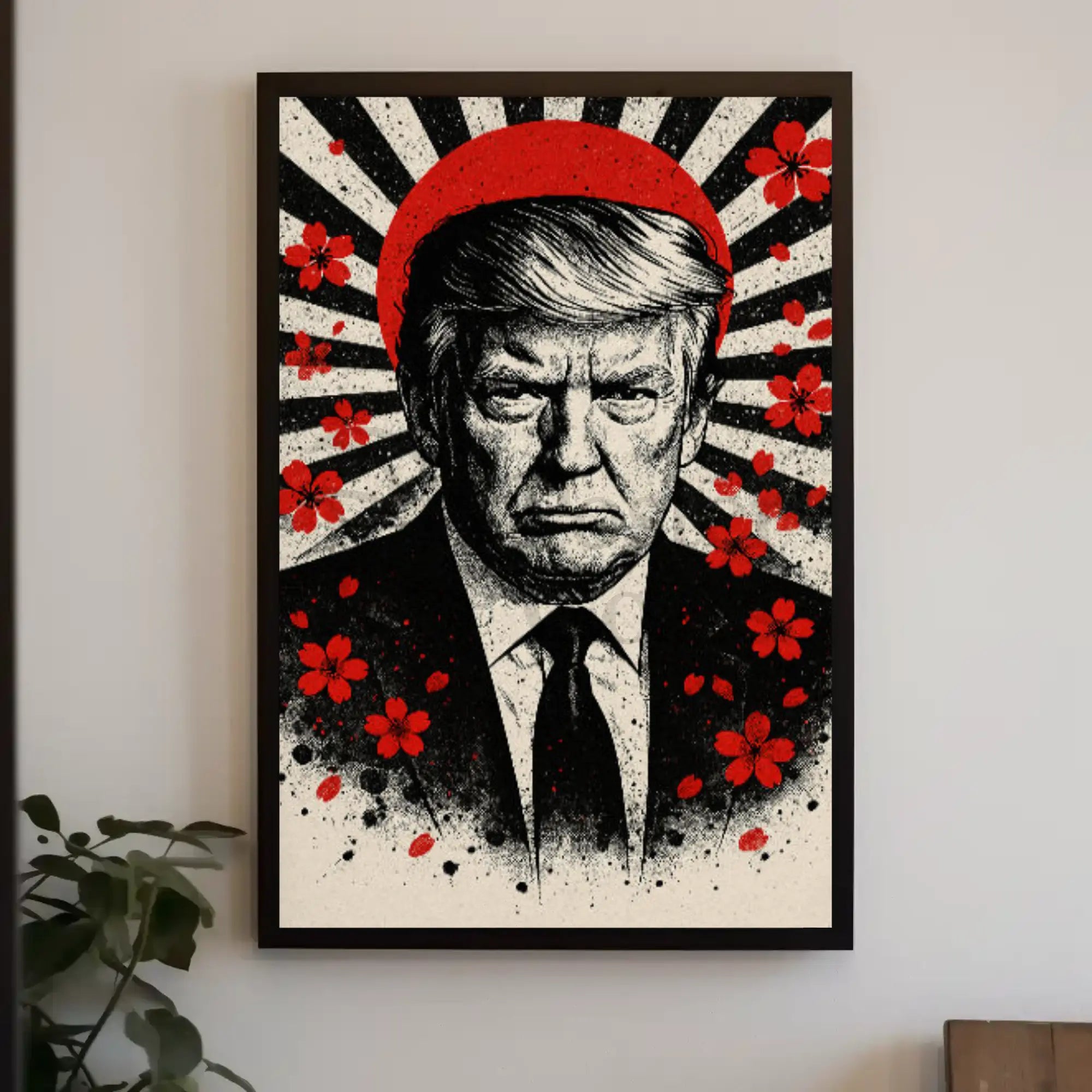 Donald Trump Timeless Heroic Vision Japanese Cultural Propaganda Poster PosterGoat