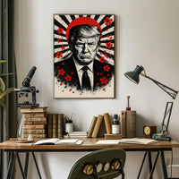 Donald Trump Timeless Heroic Vision Japanese Cultural Propaganda Poster PosterGoat
