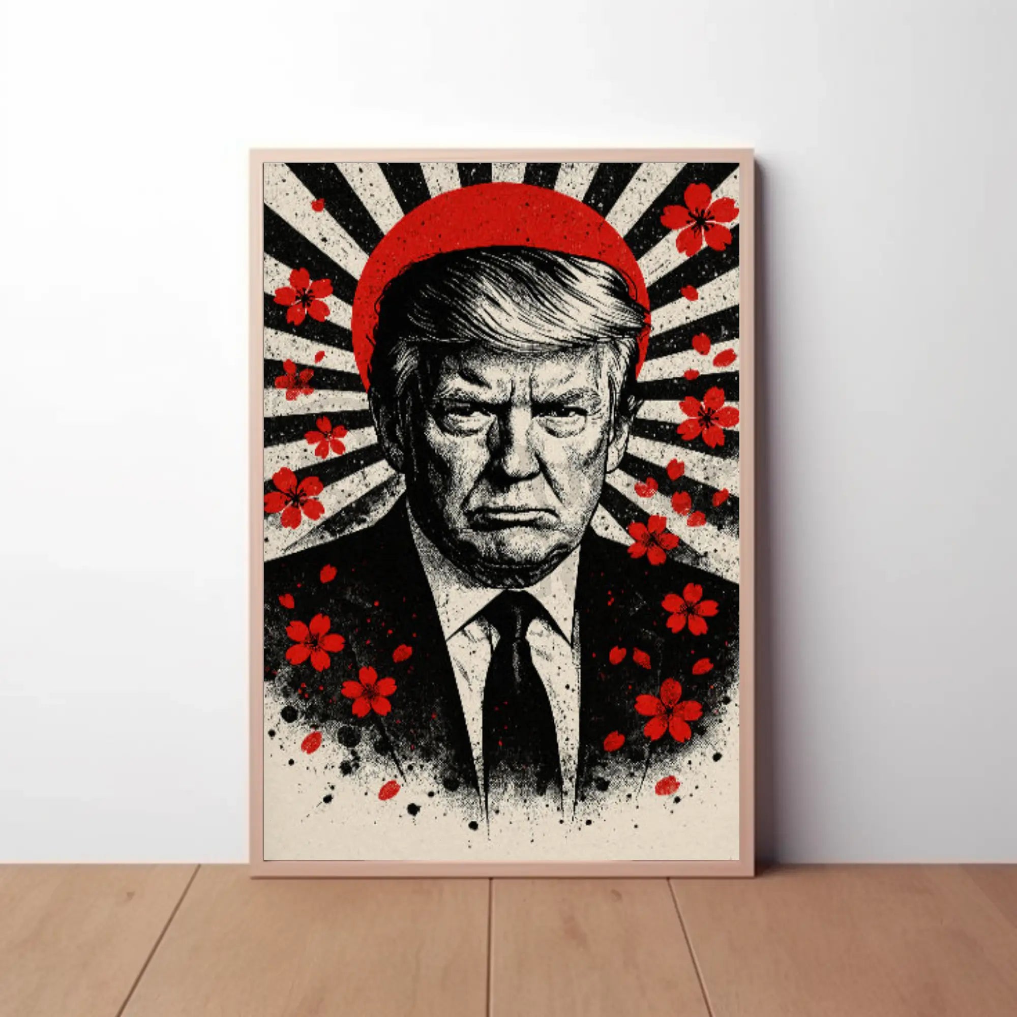 Donald Trump Timeless Heroic Vision Japanese Cultural Propaganda Poster PosterGoat