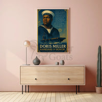 Doris Miller WWII Hero Commemorative Historical Poster PosterGoat
