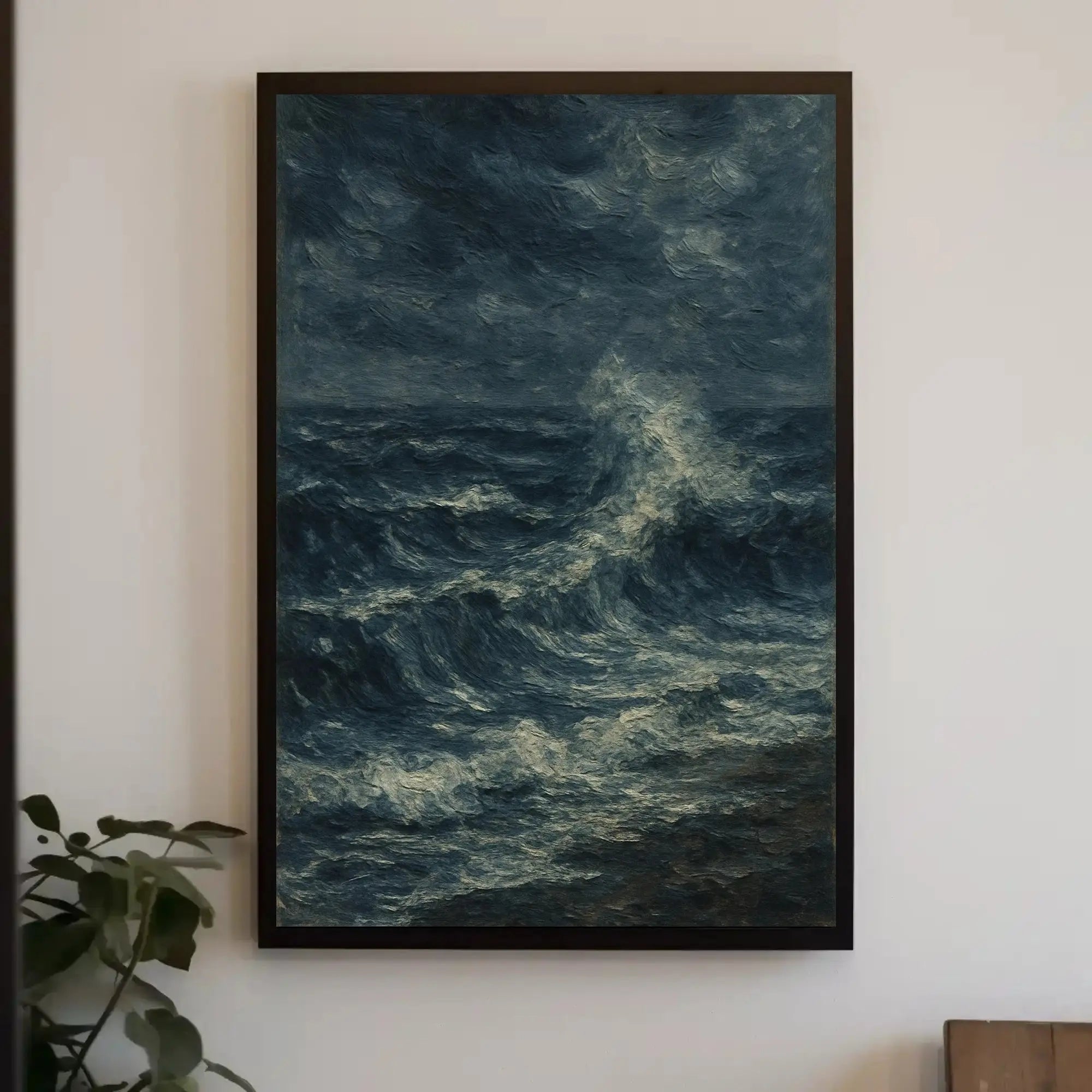 Dramatic Ocean Seascape Art: Impressionist Waves Poster PosterGoat