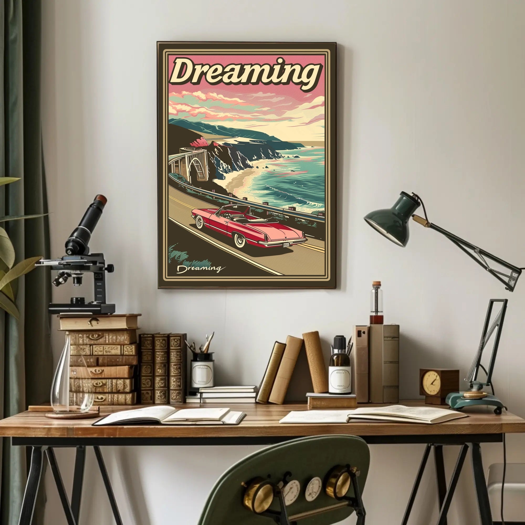Dreaming of Adventure Vintage Travel Poster PosterGoat