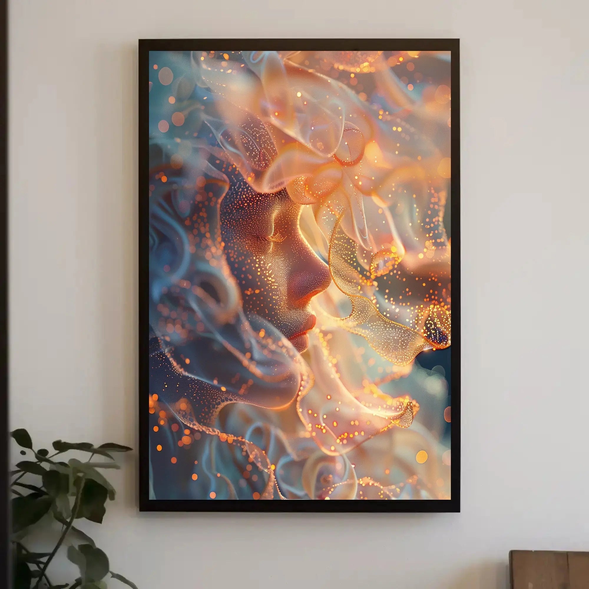 Dreamlike Ethereal Face with Surreal Fluidity Artistic Poster PosterGoat