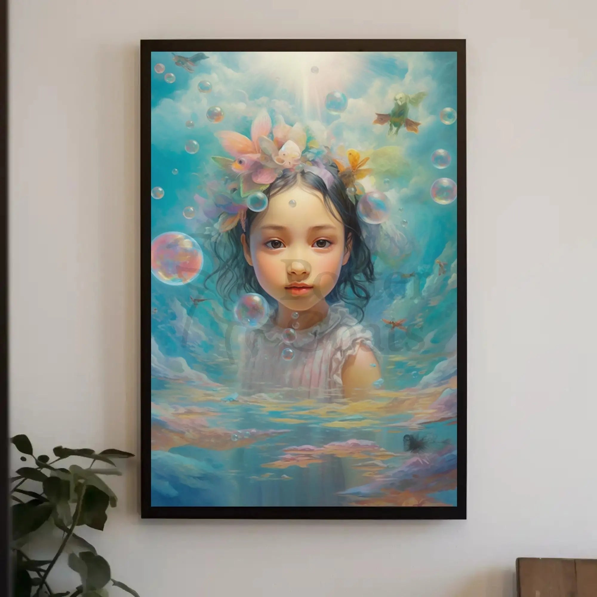 Dreamlike Young Girl and Nature Fantasy Artistic Poster PosterGoat
