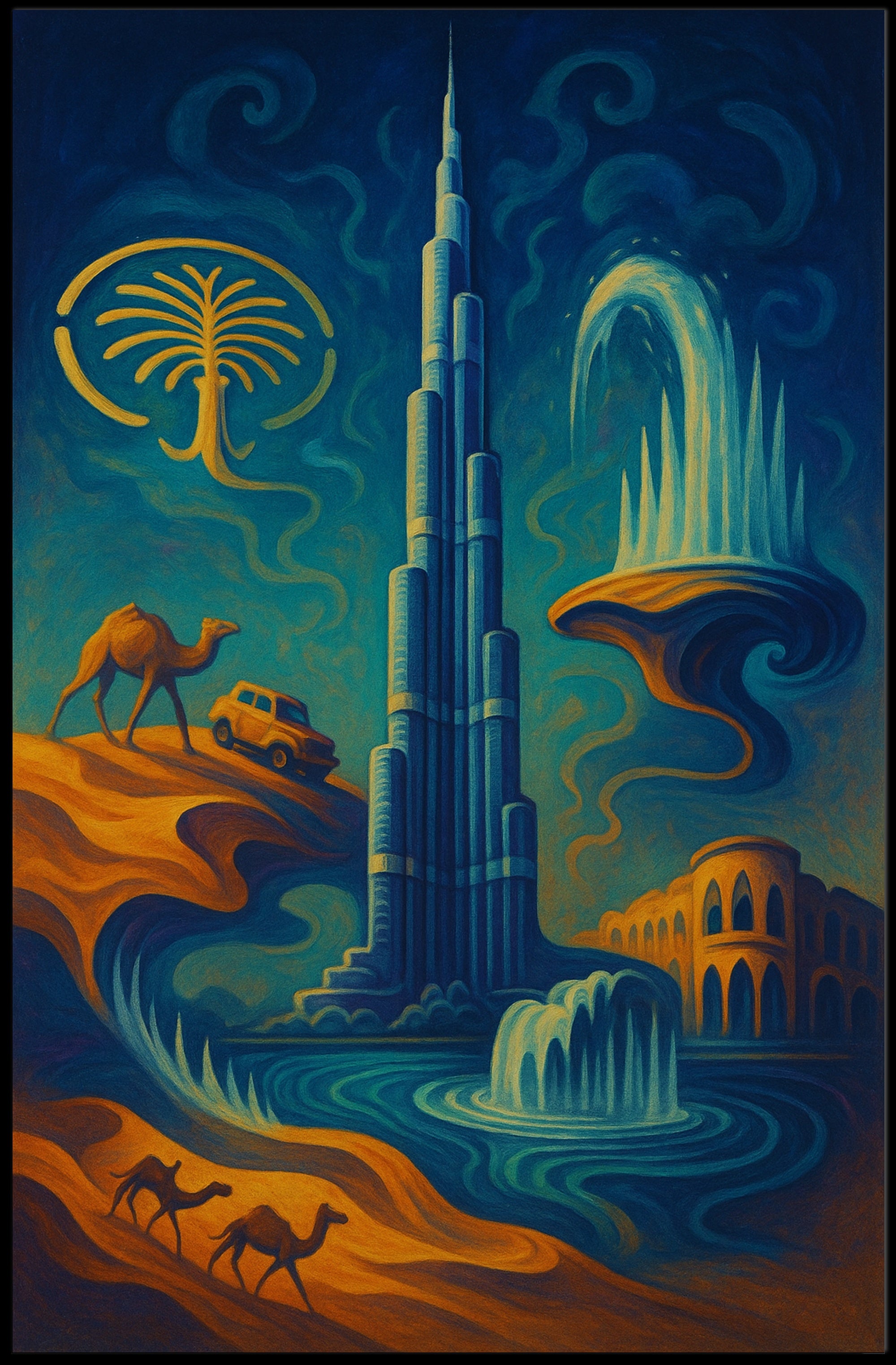 Dreamscape Of Dubai Poster PosterGoat