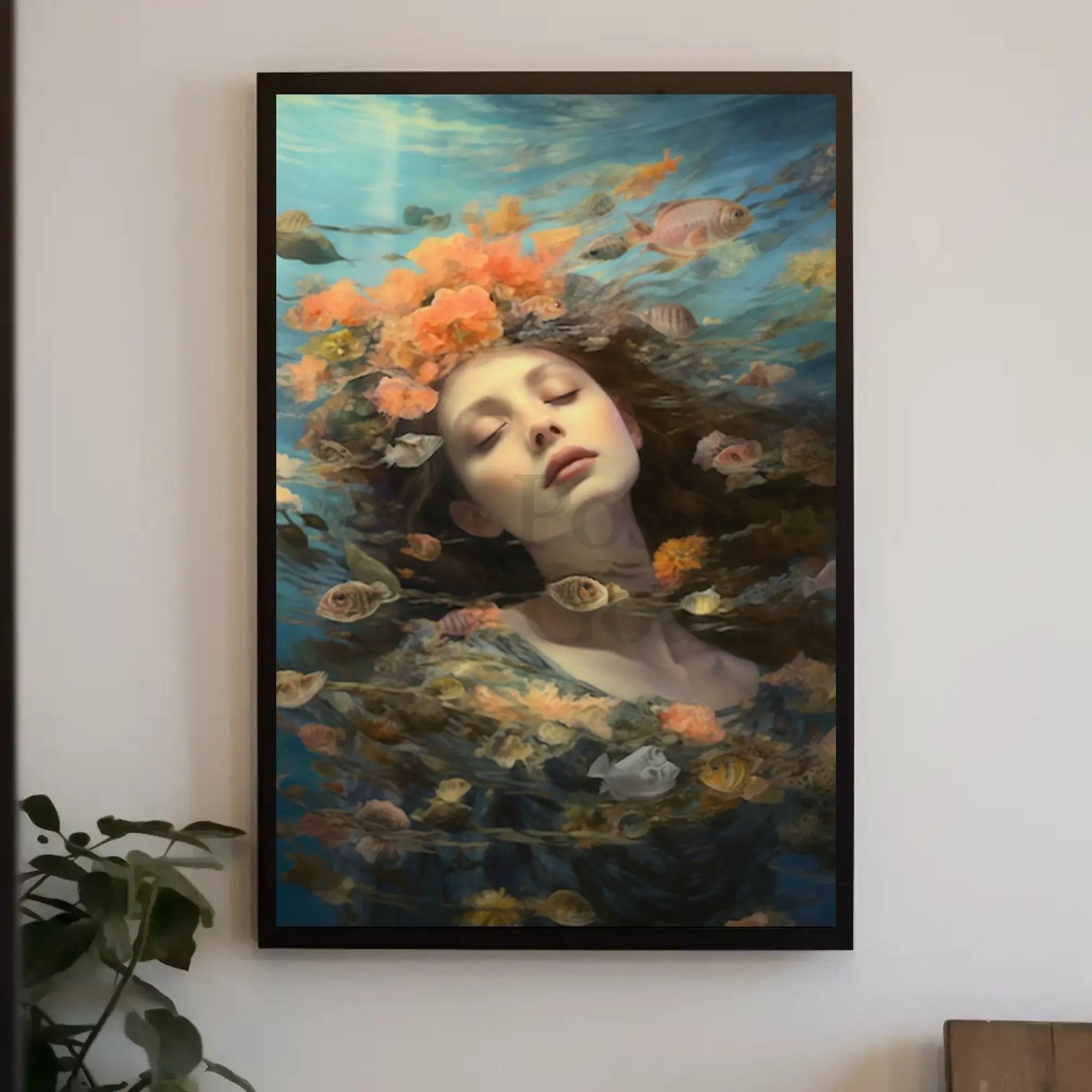 Dreamy Ethereal Underwater Scene Artistic Poster PosterGoat