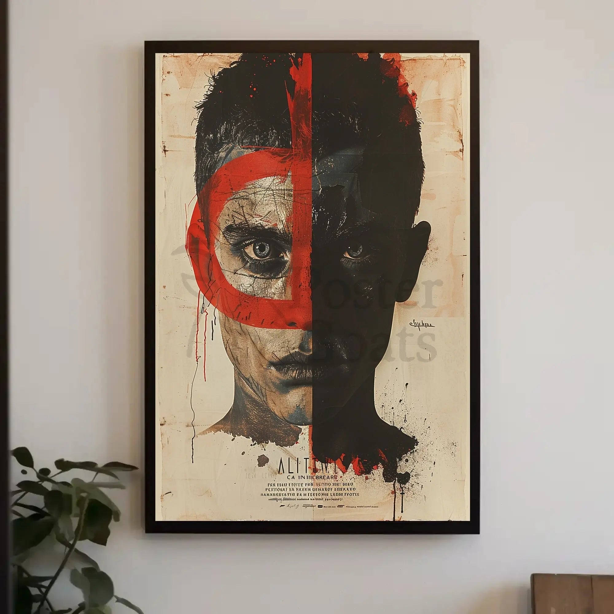 Duality and Intrigue Face Design - Abstract Poster PosterGoat