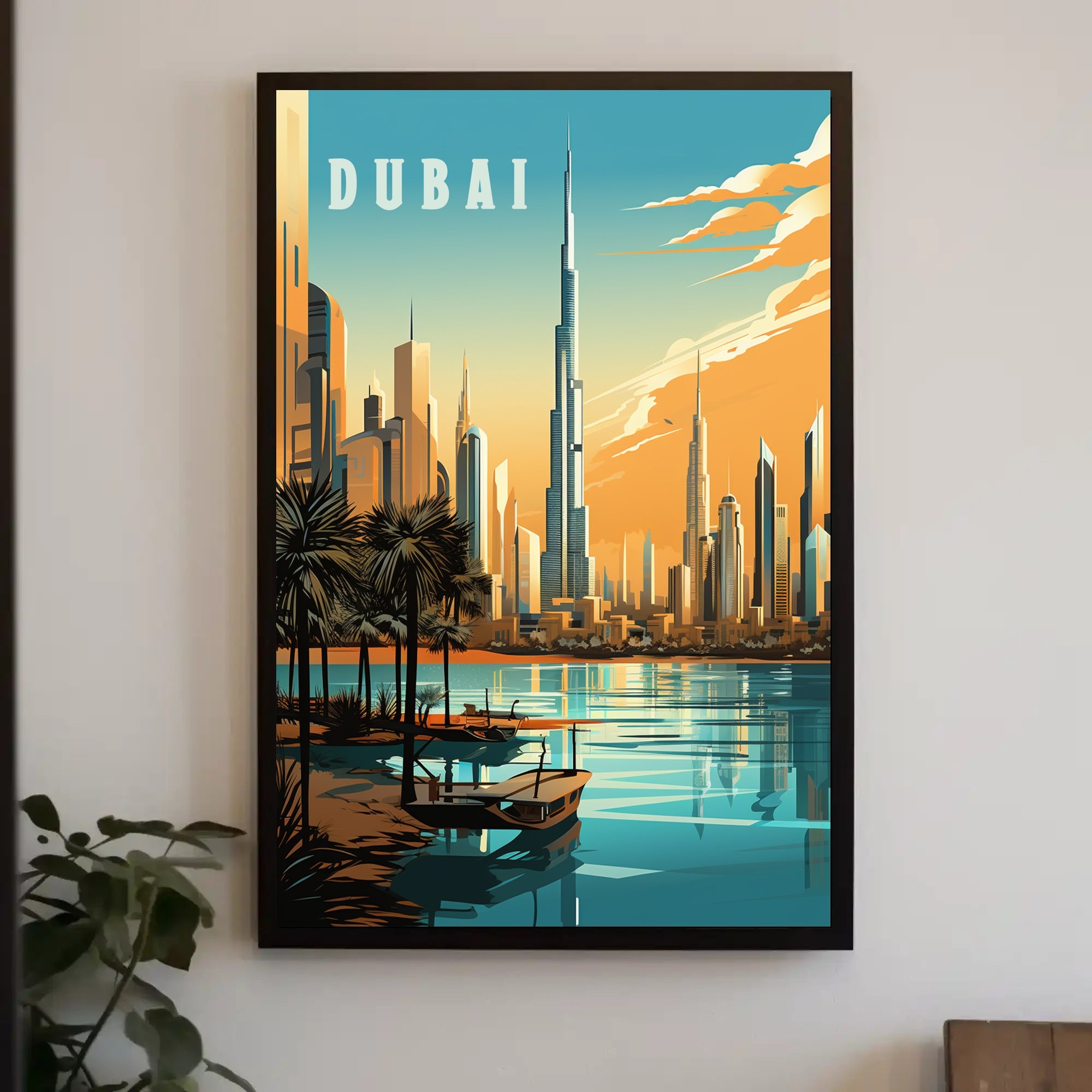 Dubai's Iconic Skyline Modern Cityscape Urban Poster PosterGoat