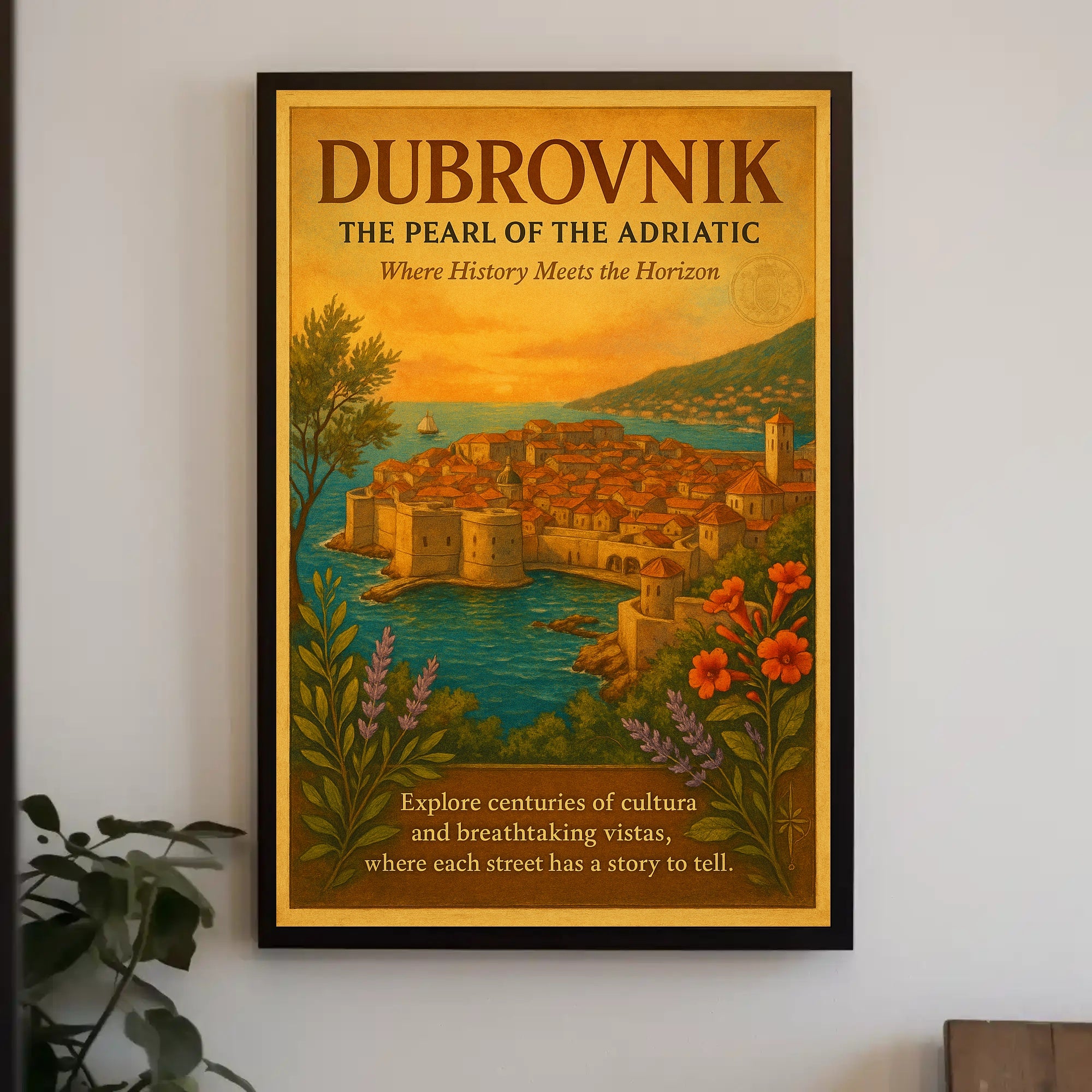 Dubrovnik The Pearl of the Adriatic Poster PosterGoat