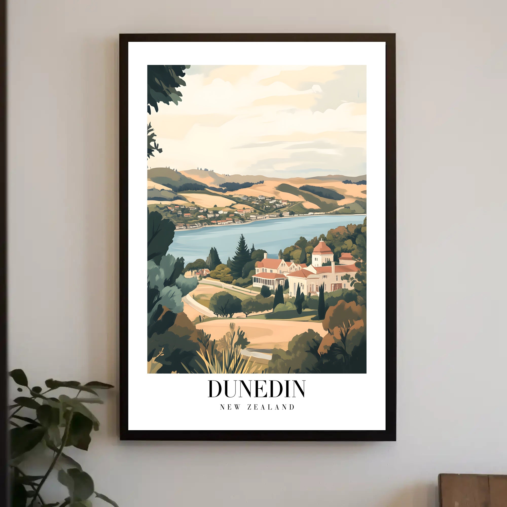Dunedin's Vintage Landscape Travel Poster PosterGoat