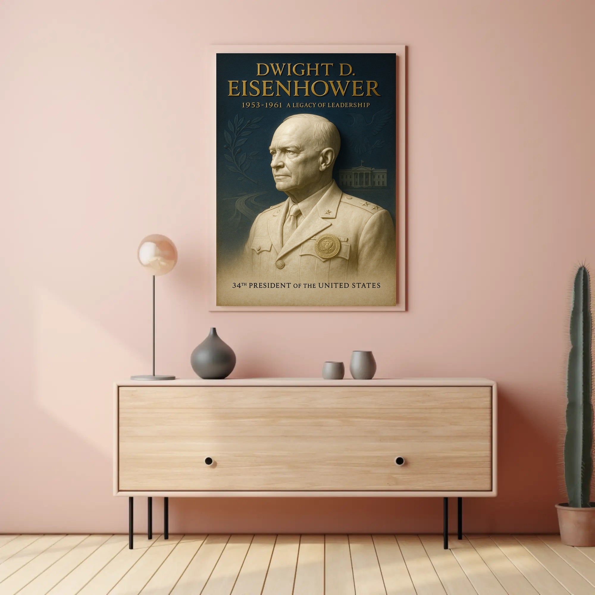 Dwight D Eisenhower Poster 34th President Art PosterGoat