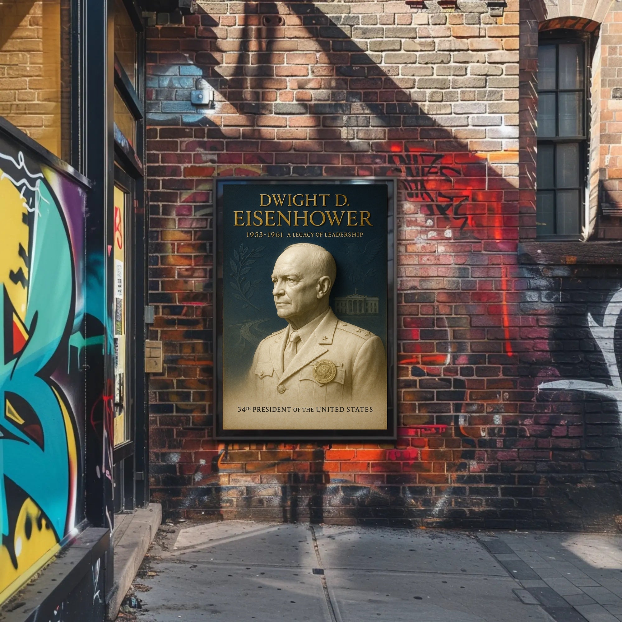 Dwight D Eisenhower Poster 34th President Art PosterGoat