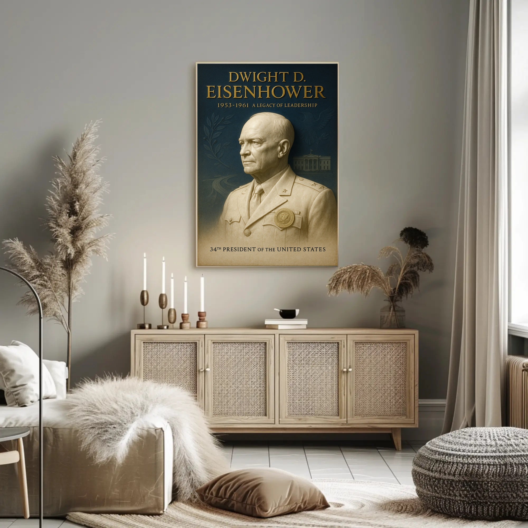 Dwight D Eisenhower Poster 34th President Art PosterGoat