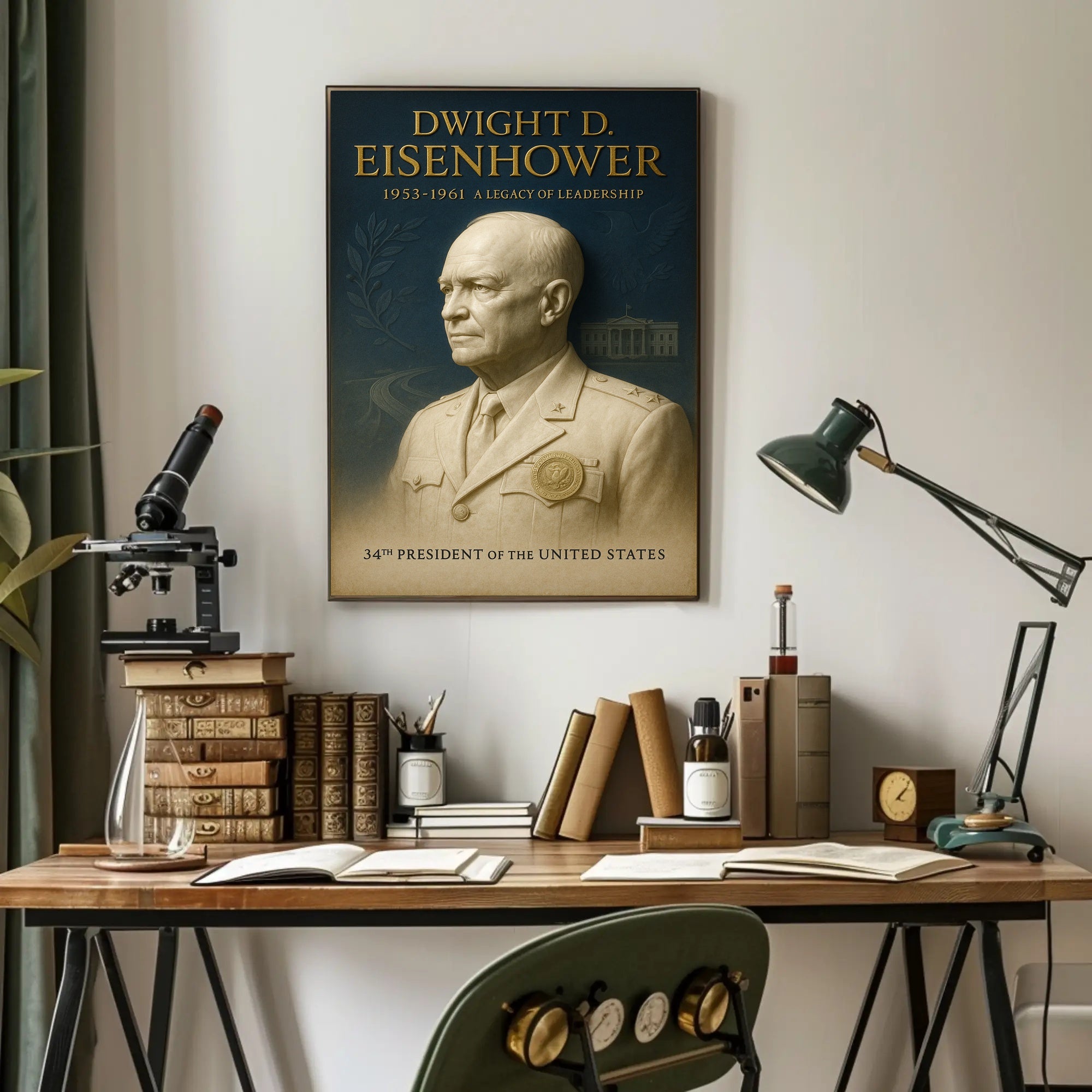 Dwight D Eisenhower Poster 34th President Art PosterGoat