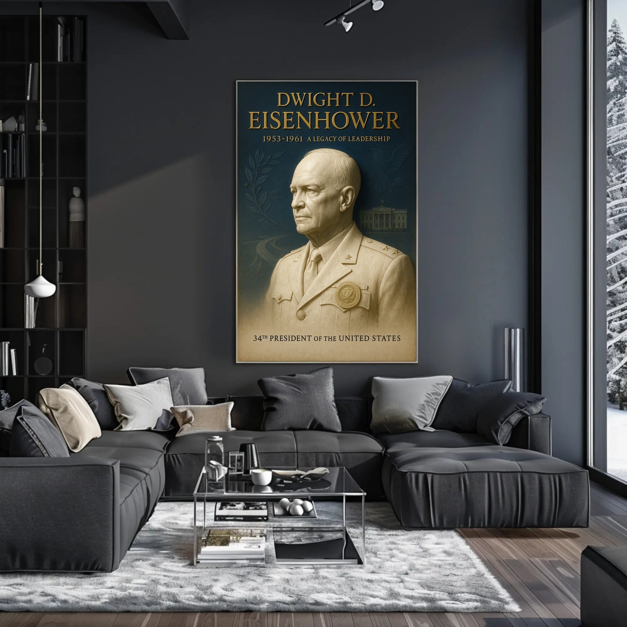Dwight D Eisenhower Poster 34th President Art PosterGoat