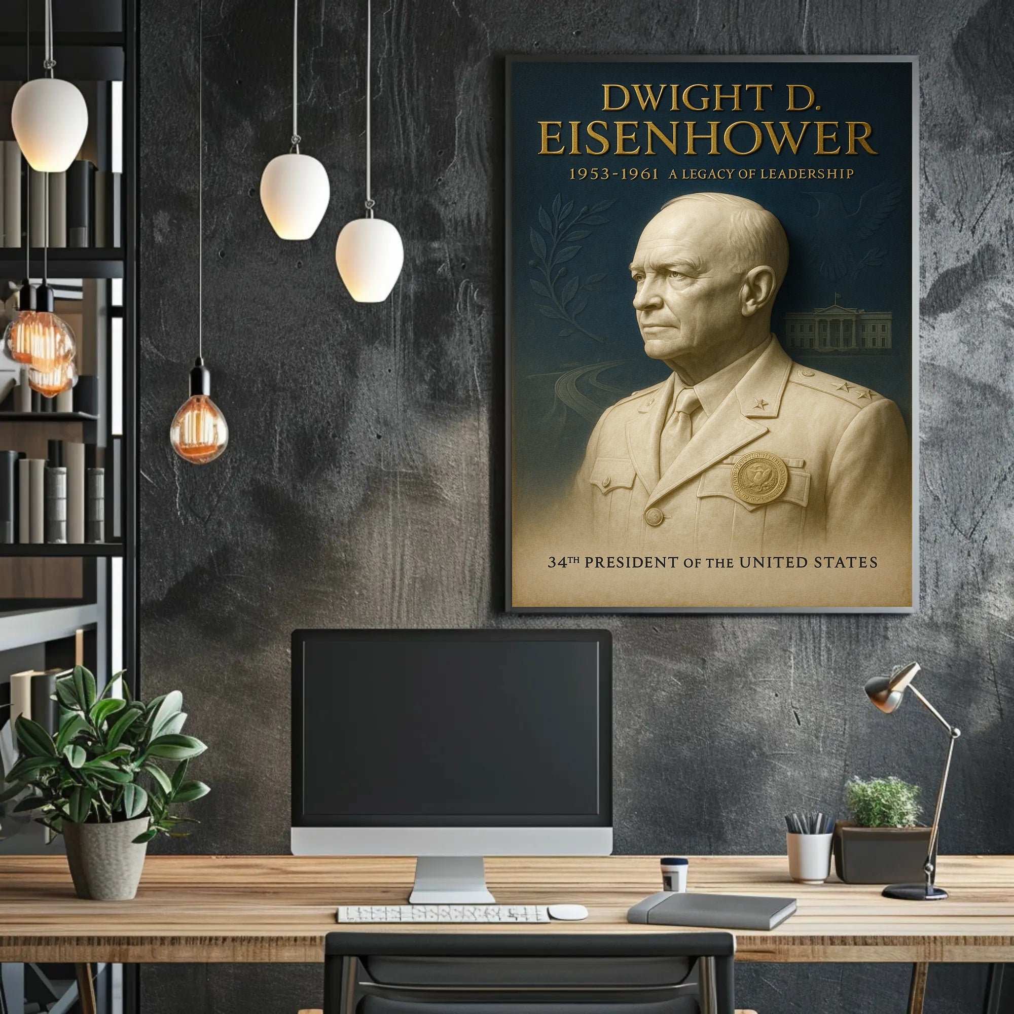 Dwight D Eisenhower Poster 34th President Art PosterGoat