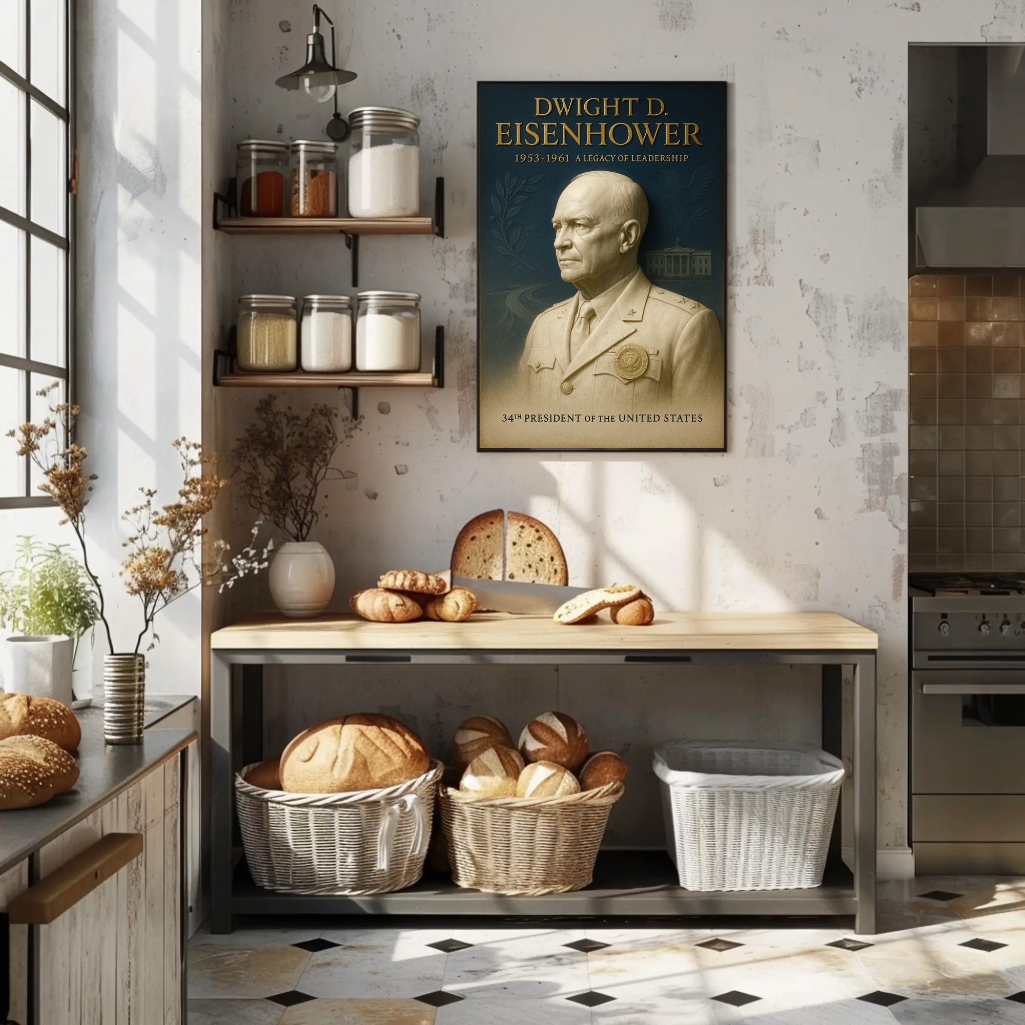 Dwight D Eisenhower Poster 34th President Art PosterGoat