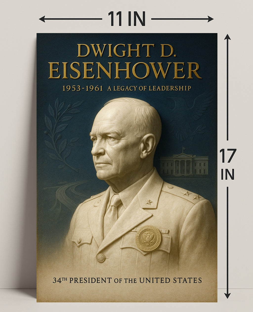 Dwight D Eisenhower Poster 34th President Art PosterGoat
