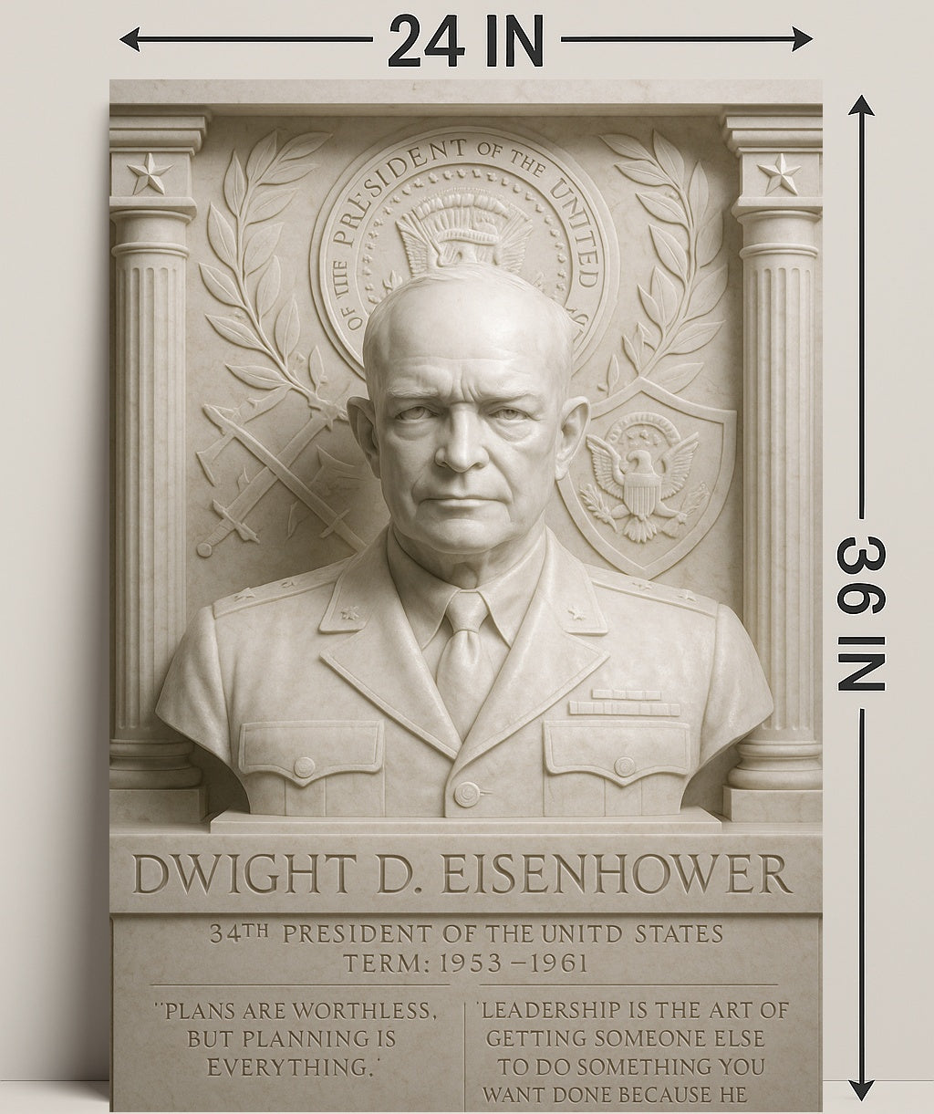Dwight D. Eisenhower Historical Poster Print PosterGoat
