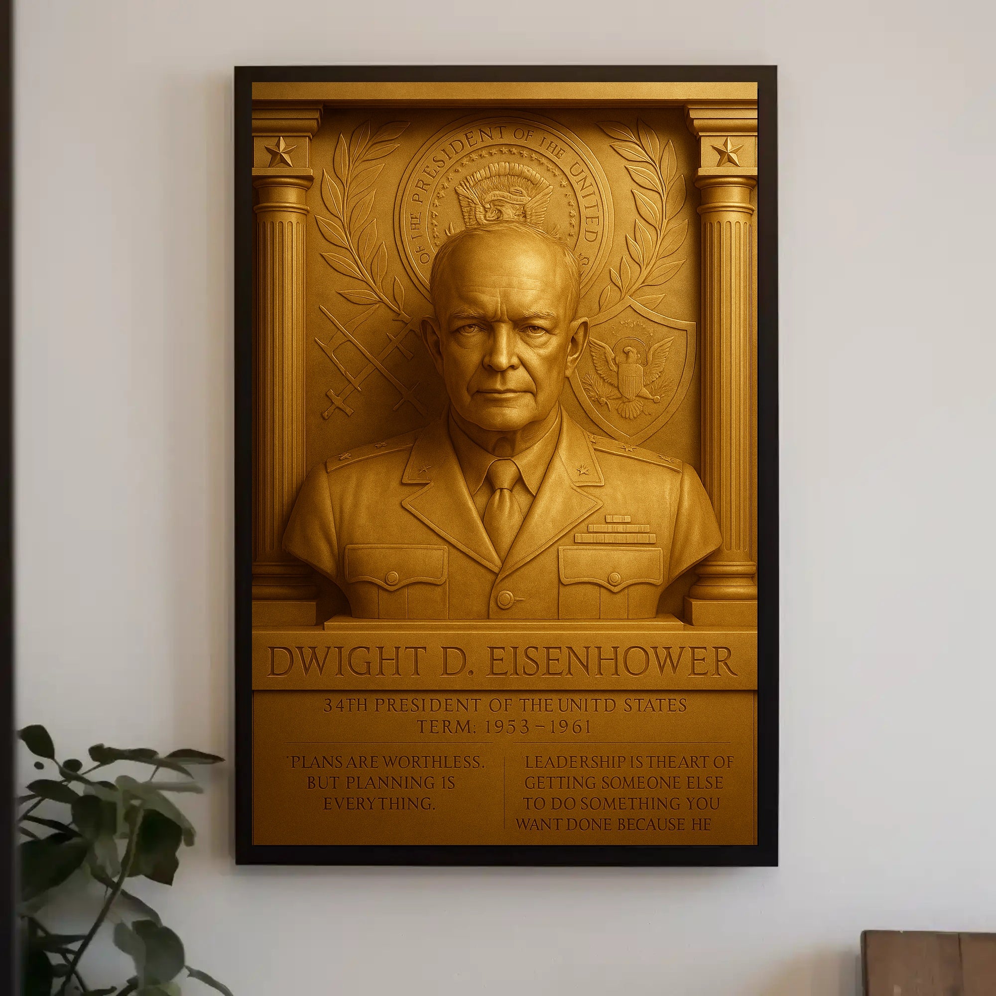 Dwight D. Eisenhower Vintage Poster Art Print PosterGoat