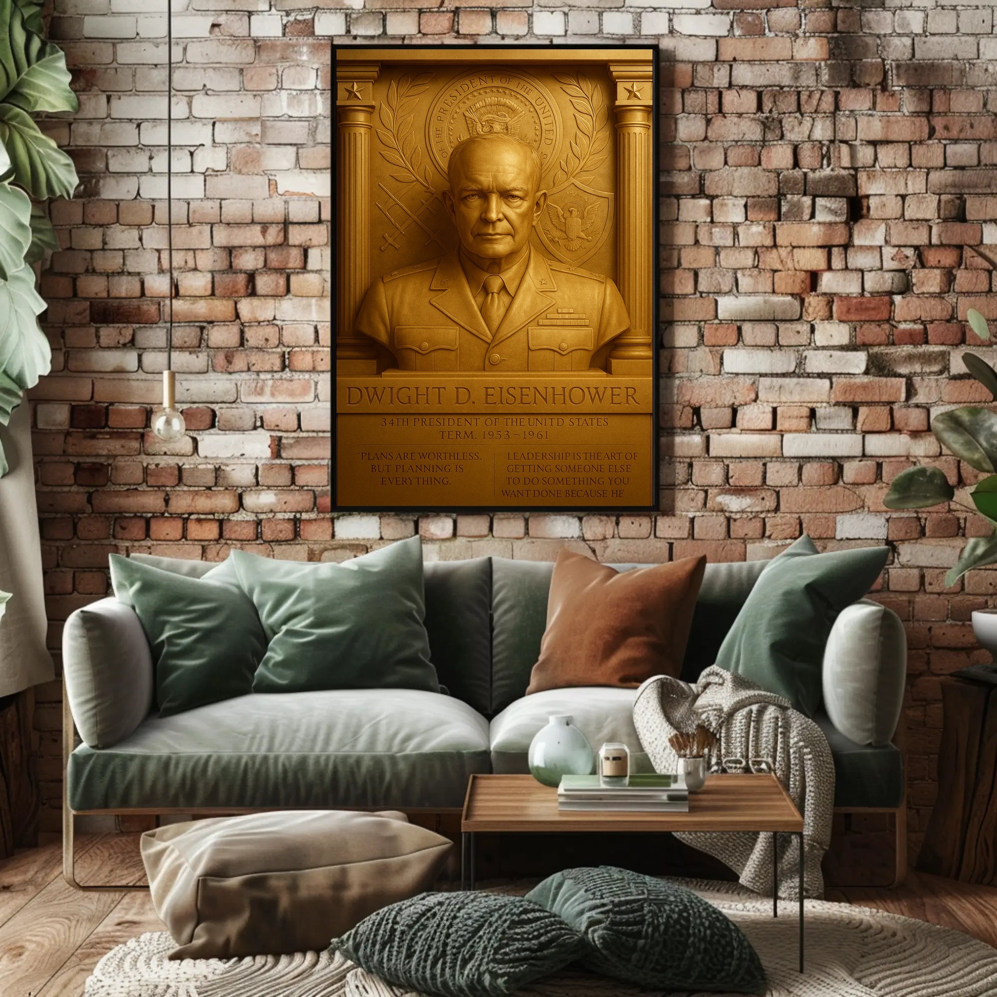 Dwight D. Eisenhower Vintage Poster Art Print PosterGoat