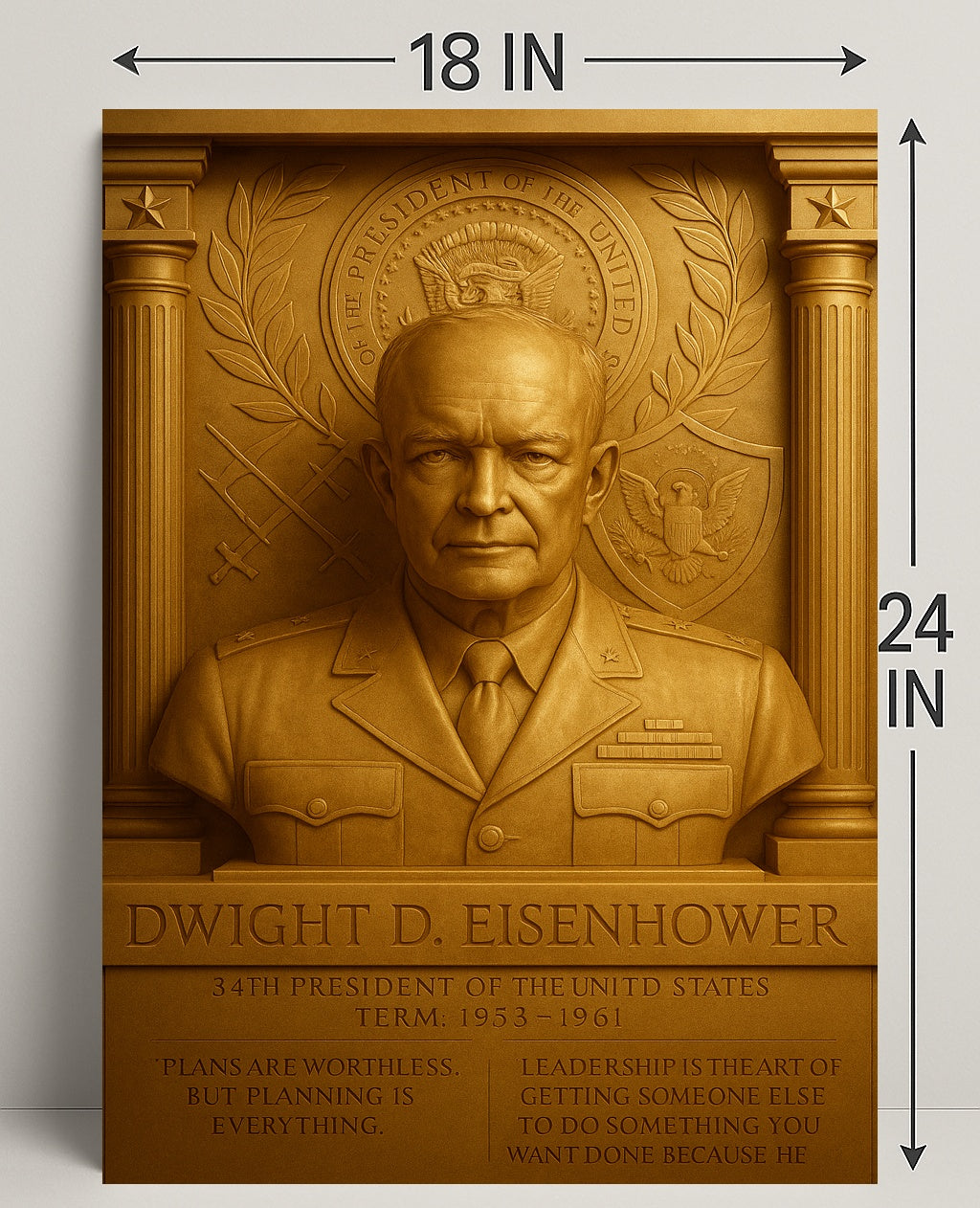 Dwight D. Eisenhower Vintage Poster Art Print PosterGoat