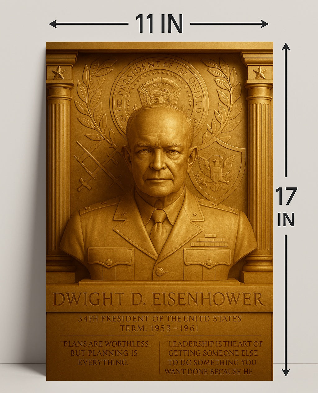 Dwight D. Eisenhower Vintage Poster Art Print PosterGoat