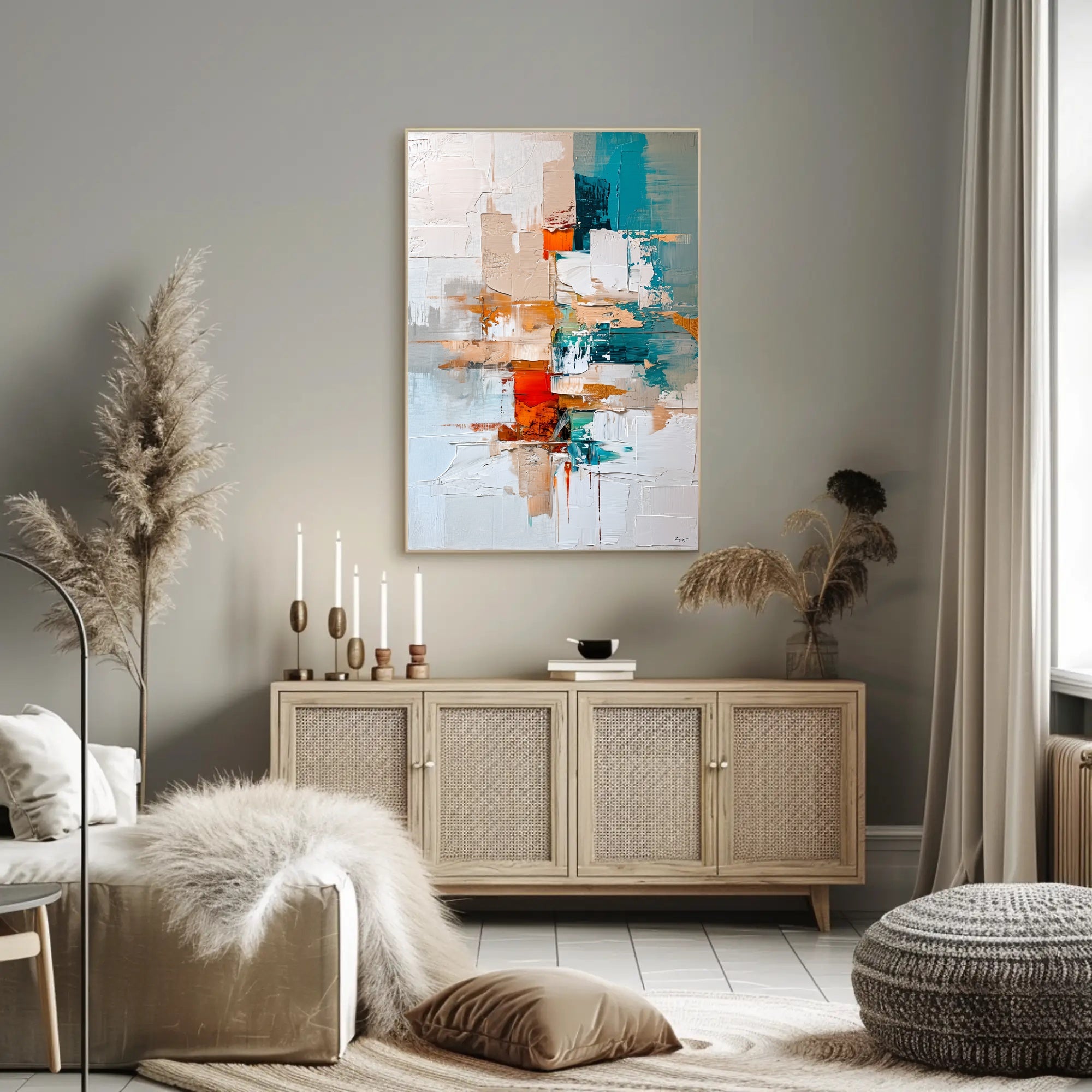 Dynamic Abstract Energetic Composition Poster - Abstract or Artistic Poster PosterGoat