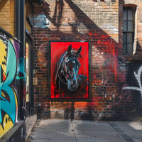 Dynamic Brushstrokes Horse Abstract Artistic Poster PosterGoat