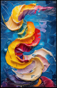 Dynamic Color Swirls Modern Abstract Artistic Poster PosterGoat