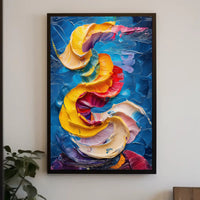 Dynamic Color Swirls Modern Abstract Artistic Poster PosterGoat
