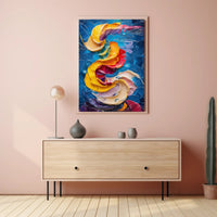 Dynamic Color Swirls Modern Abstract Artistic Poster PosterGoat