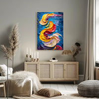 Dynamic Color Swirls Modern Abstract Artistic Poster PosterGoat