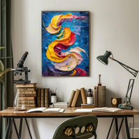 Dynamic Color Swirls Modern Abstract Artistic Poster PosterGoat