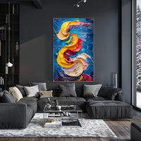 Dynamic Color Swirls Modern Abstract Artistic Poster PosterGoat