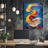 Dynamic Color Swirls Modern Abstract Artistic Poster PosterGoat
