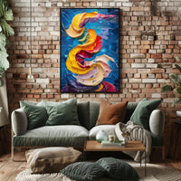 Dynamic Color Swirls Modern Abstract Artistic Poster PosterGoat