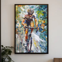 Dynamic Cycling Adventure: Energetic Sports Poster PosterGoat