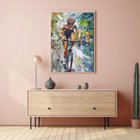 Dynamic Cycling Adventure: Energetic Sports Poster PosterGoat
