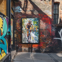 Dynamic Cycling Adventure: Energetic Sports Poster PosterGoat