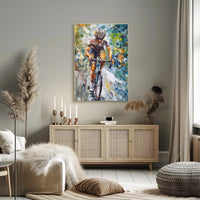 Dynamic Cycling Adventure: Energetic Sports Poster PosterGoat