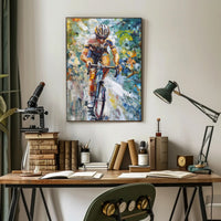 Dynamic Cycling Adventure: Energetic Sports Poster PosterGoat